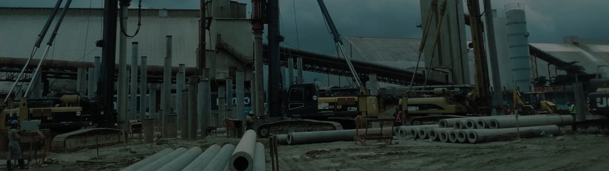 Obra de engenharia e fundações